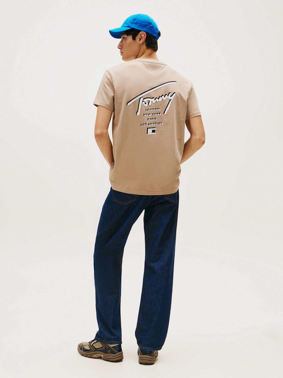 Tommy Jeans - Signature Back Logo Jersey T-Shirt - Light Brown