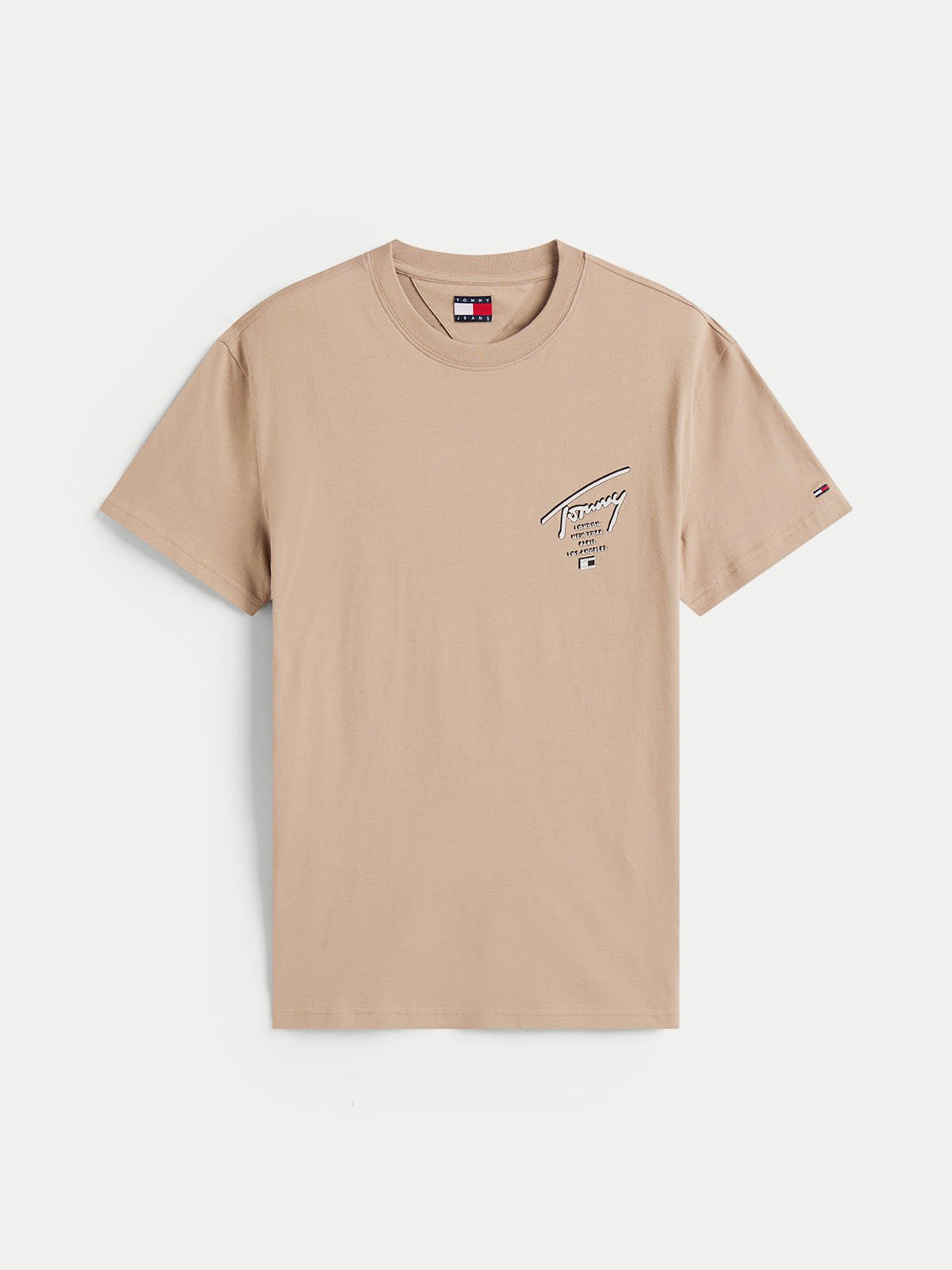 Tommy Jeans - Signature Back Logo Jersey T-Shirt - Light Brown