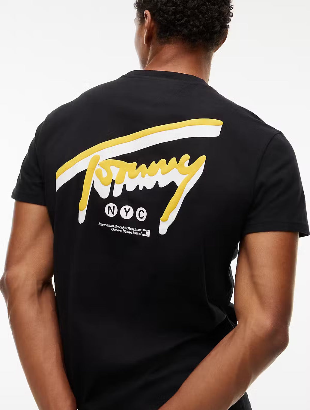 Tommy Jeans Signature Back Logo Jersey T-Shirt in Black