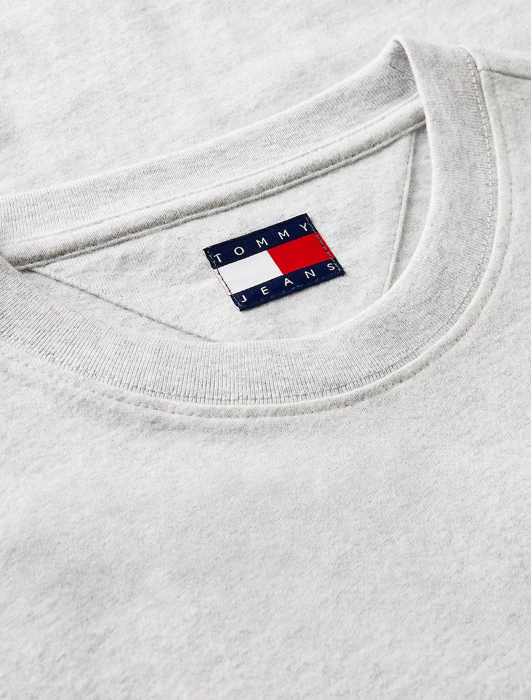 Tommy Jeans Signature Back Logo Jersey T-Shirt in Light Grey