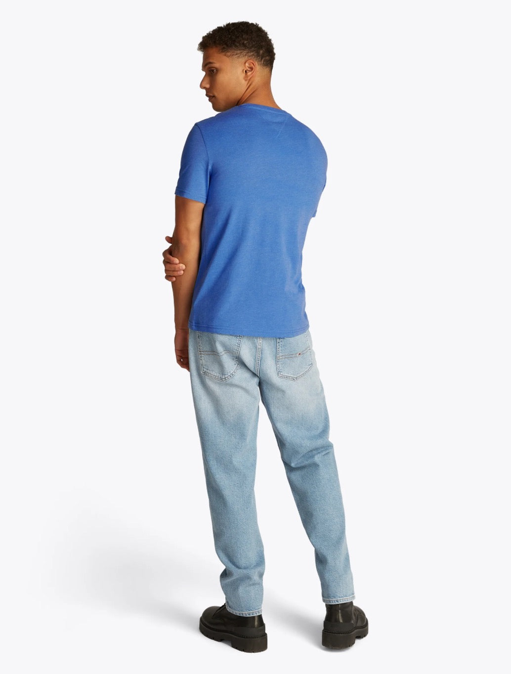 Tommy Jeans - Slim Jaspe Crew Neck T-Shirt - Blue