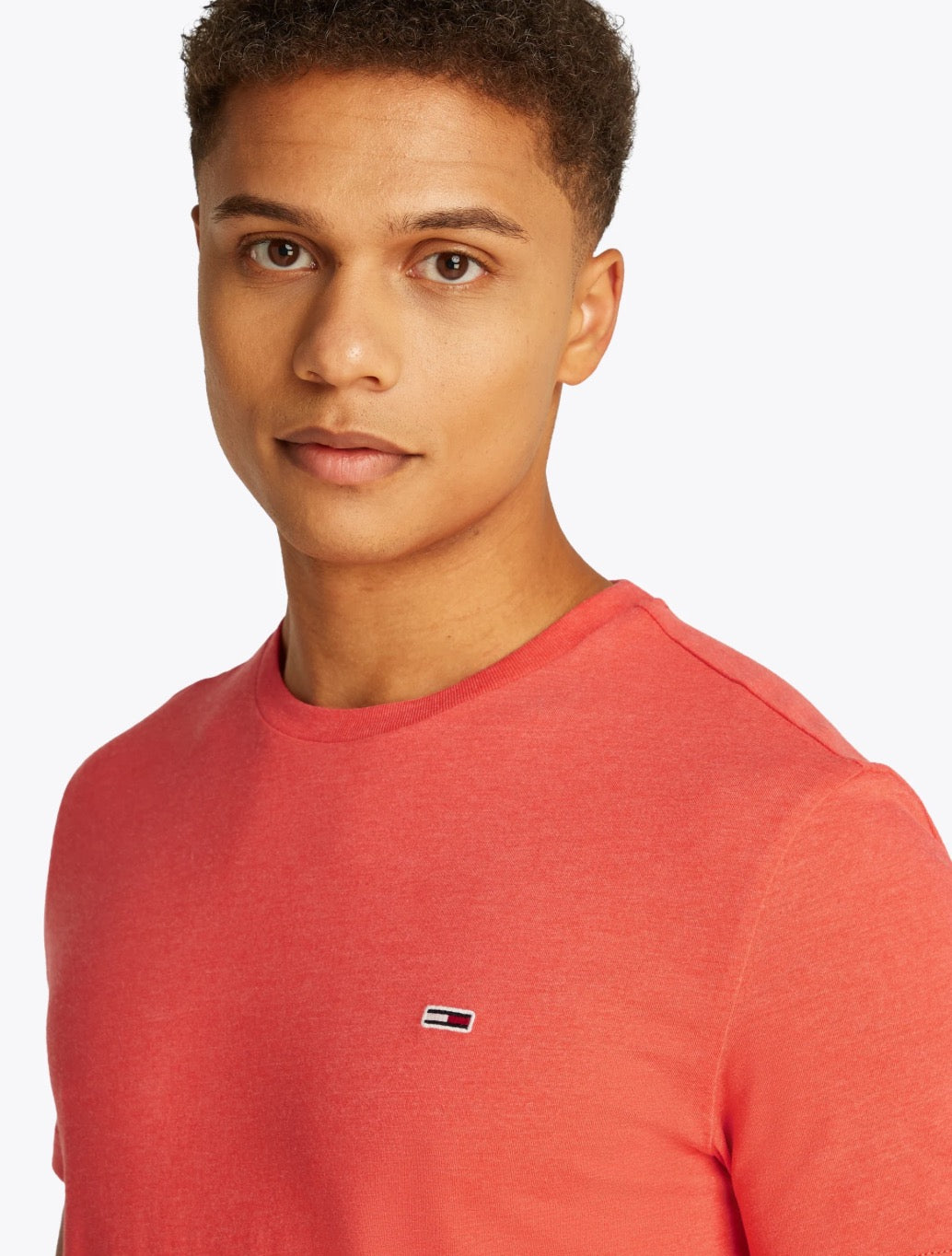 Tommy Jeans - Slim Jaspe Crew Neck T-Shirt - Orange