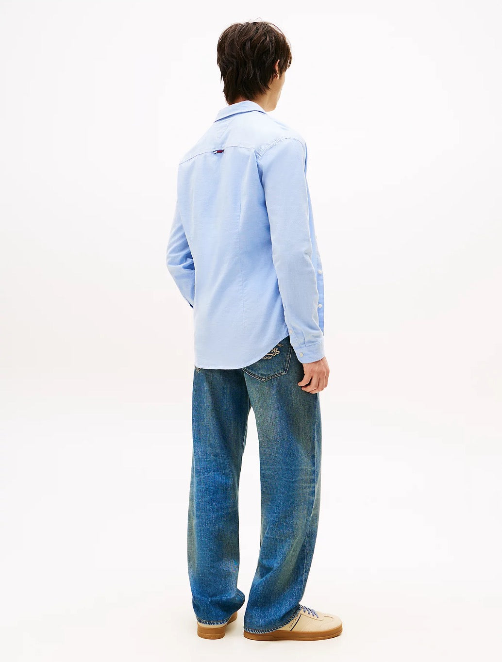 Tommy Jeans - Stretch Oxford Cotton Slim Fit Shirt - Light Blue