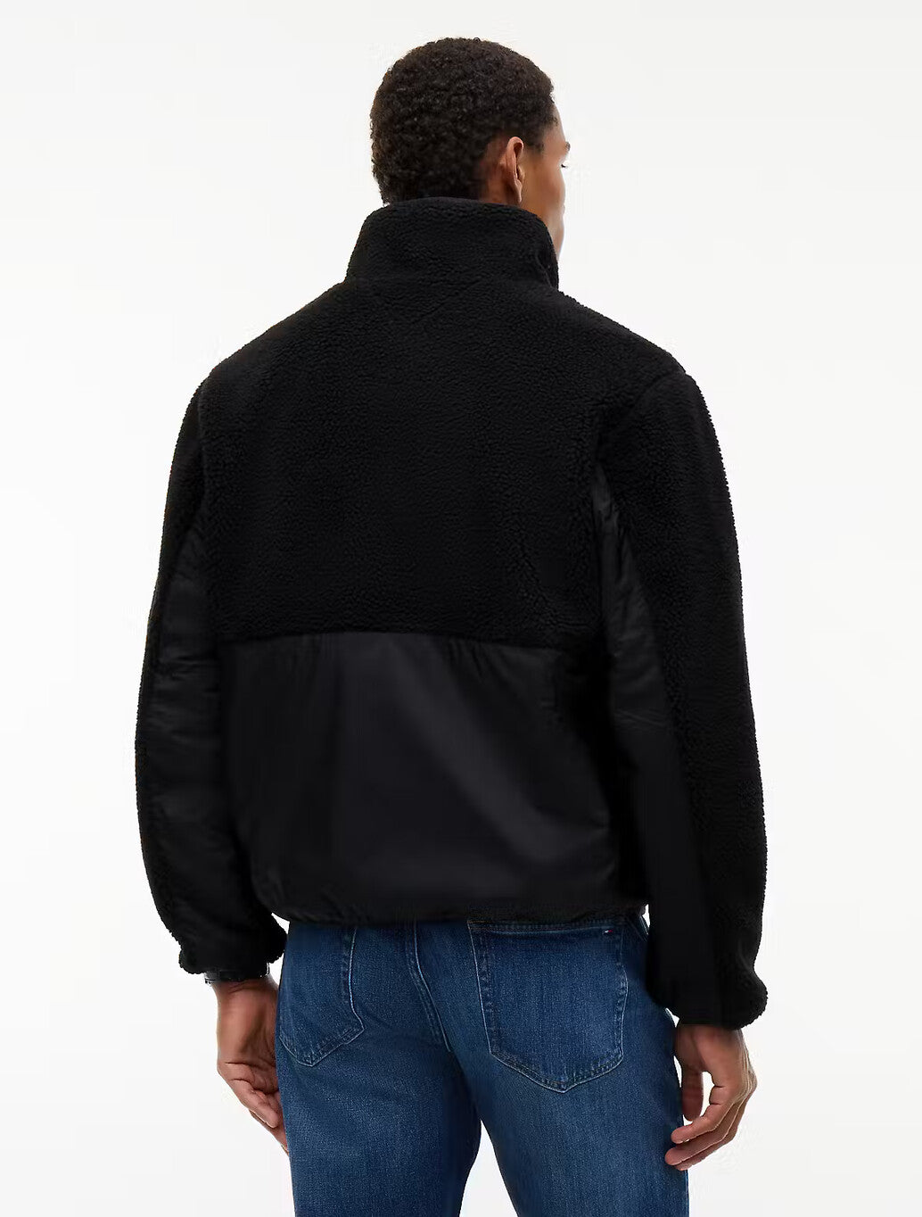 Tommy Jeans Teddy Fleece Jacket in Black