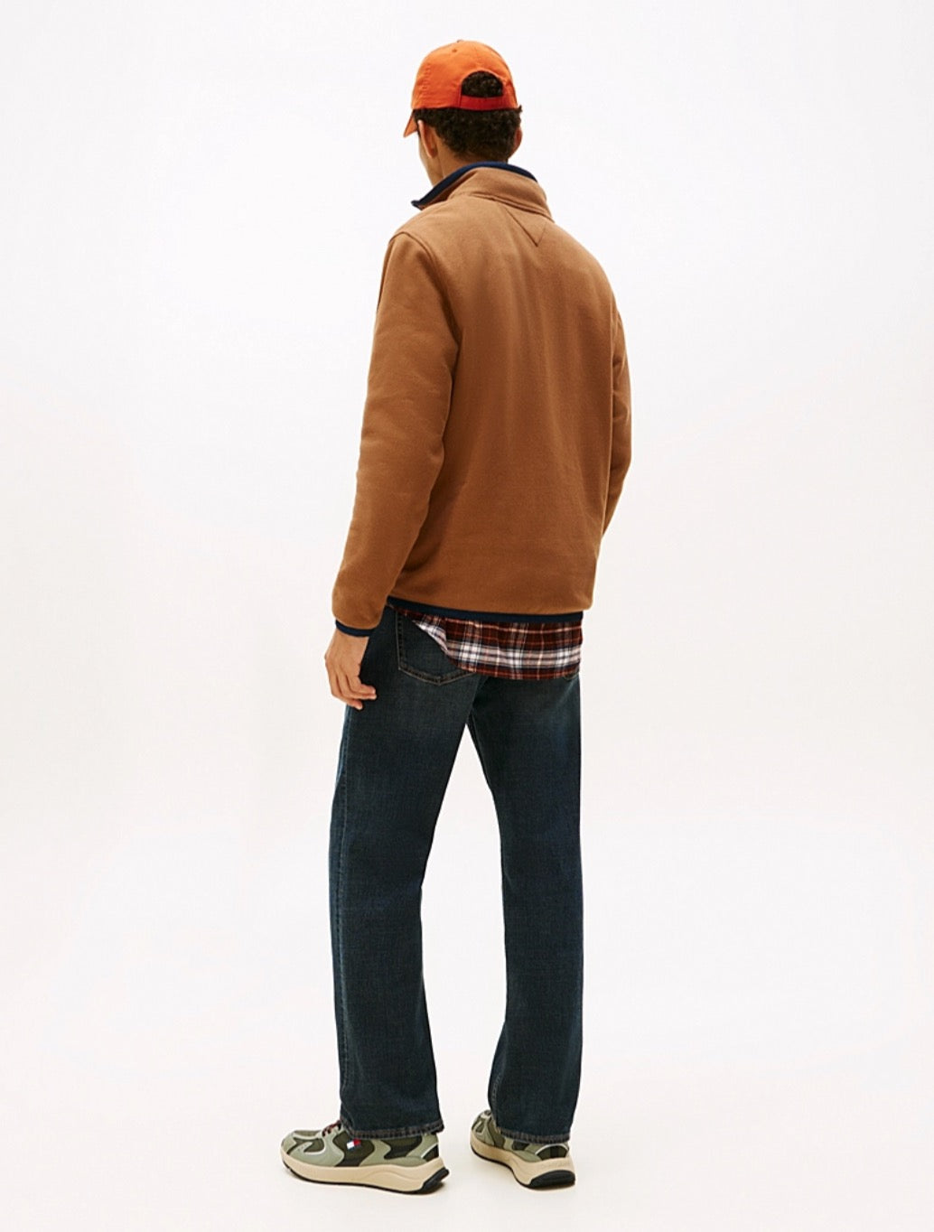 Tommy Jeans - Tommy Flag Half-Zip Jumper - Brown