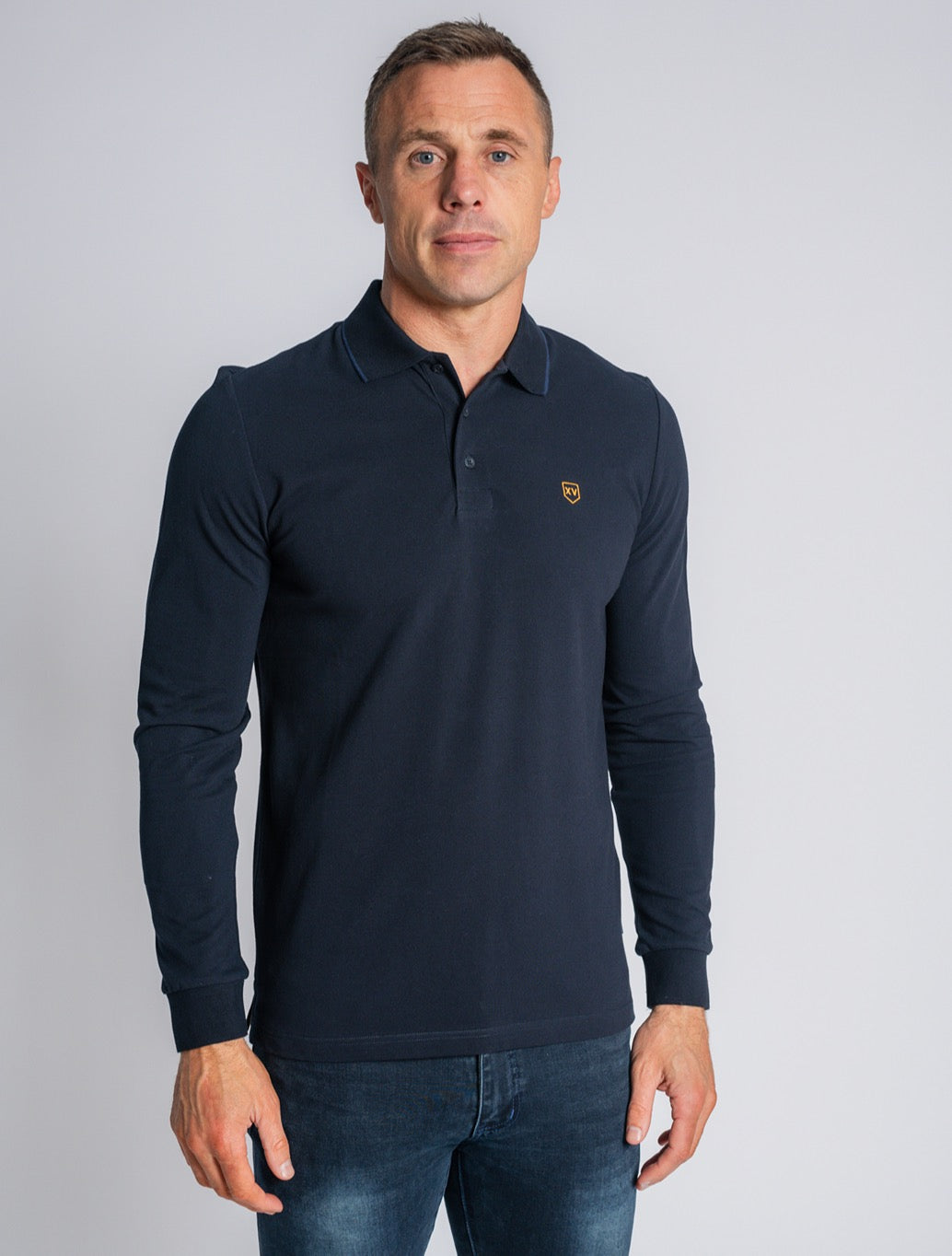 XV Kings - Alice Long Sleeved Polo Top - Navy