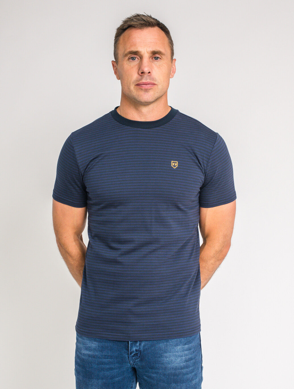 XV Kings Jaguars Stripe T-Shirt in Cobalt Stripe