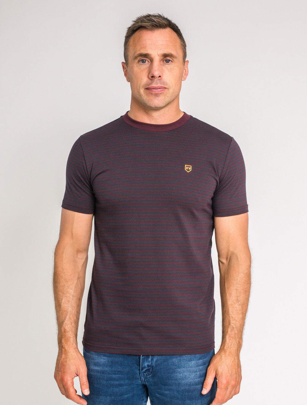 XV Kings Jaguars Stripe T-Shirt in Plummed Stripe