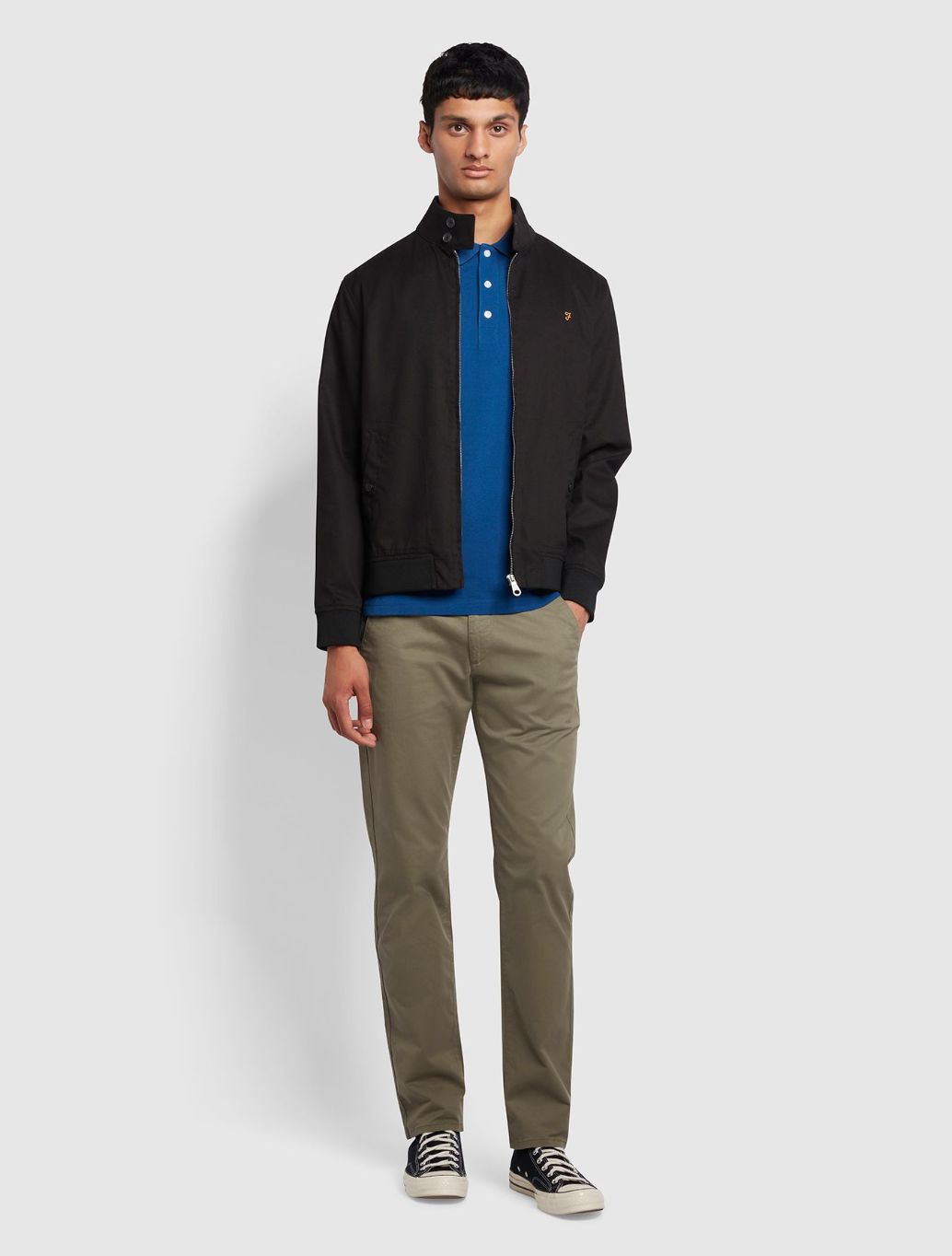 Farah - Blanes Slim Fit Organic Cotton Polo Shirt - Dark Blue