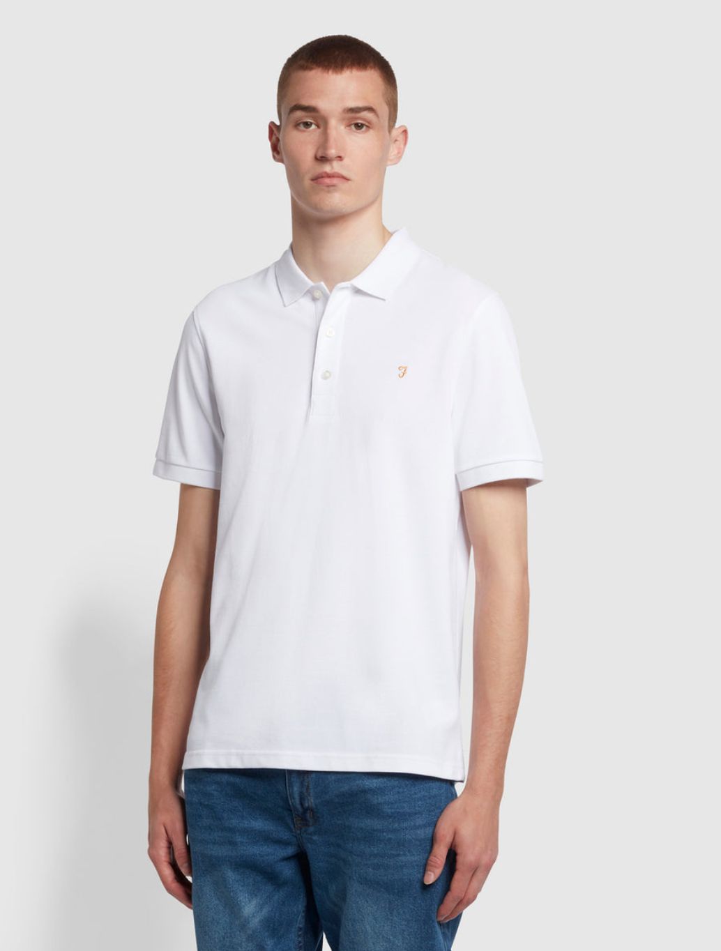 Farah - Blanes Slim Fit Organic Cotton Polo Shirt - White