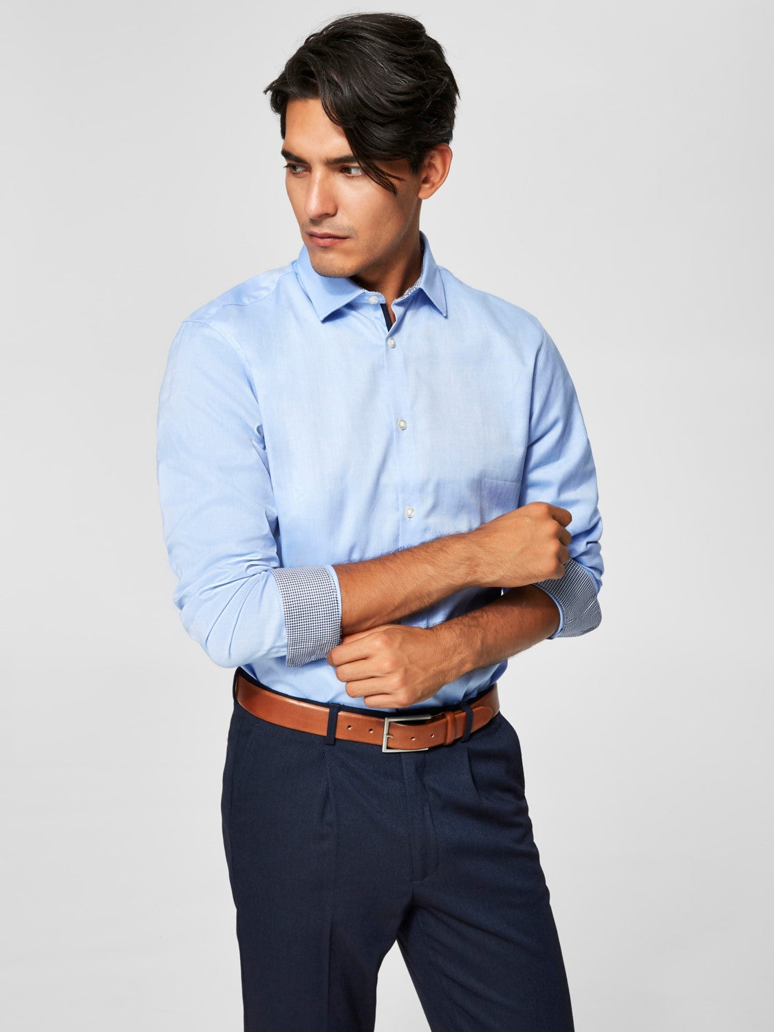 Selected - New Mark Shirt - Light Blue