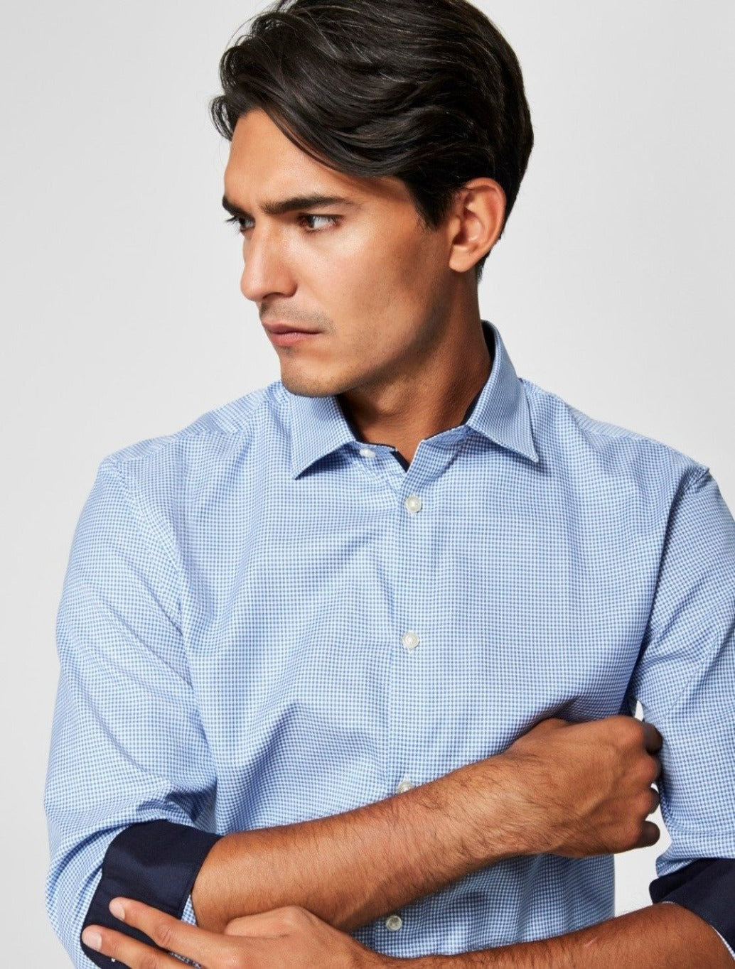 Selected - New Mark Shirt - Light Blue Check