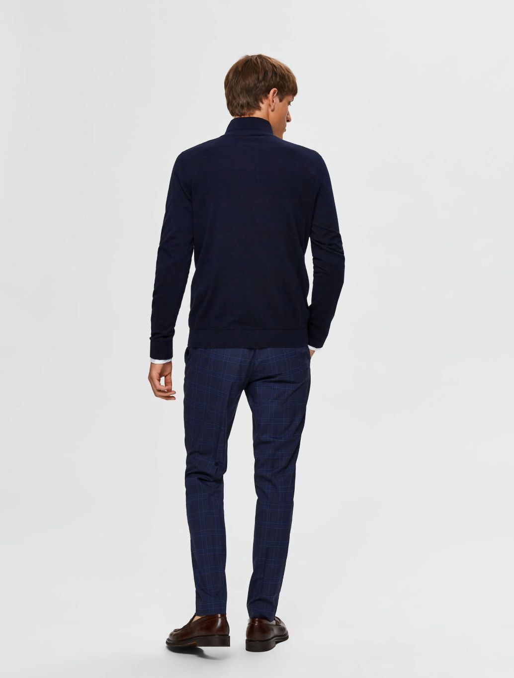 Selected - Berg Zip Knit - Navy