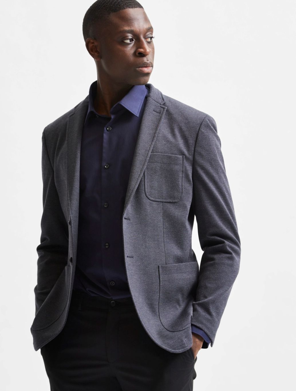 Selected - Ethan Slim Fit Dress Shirt - Navy