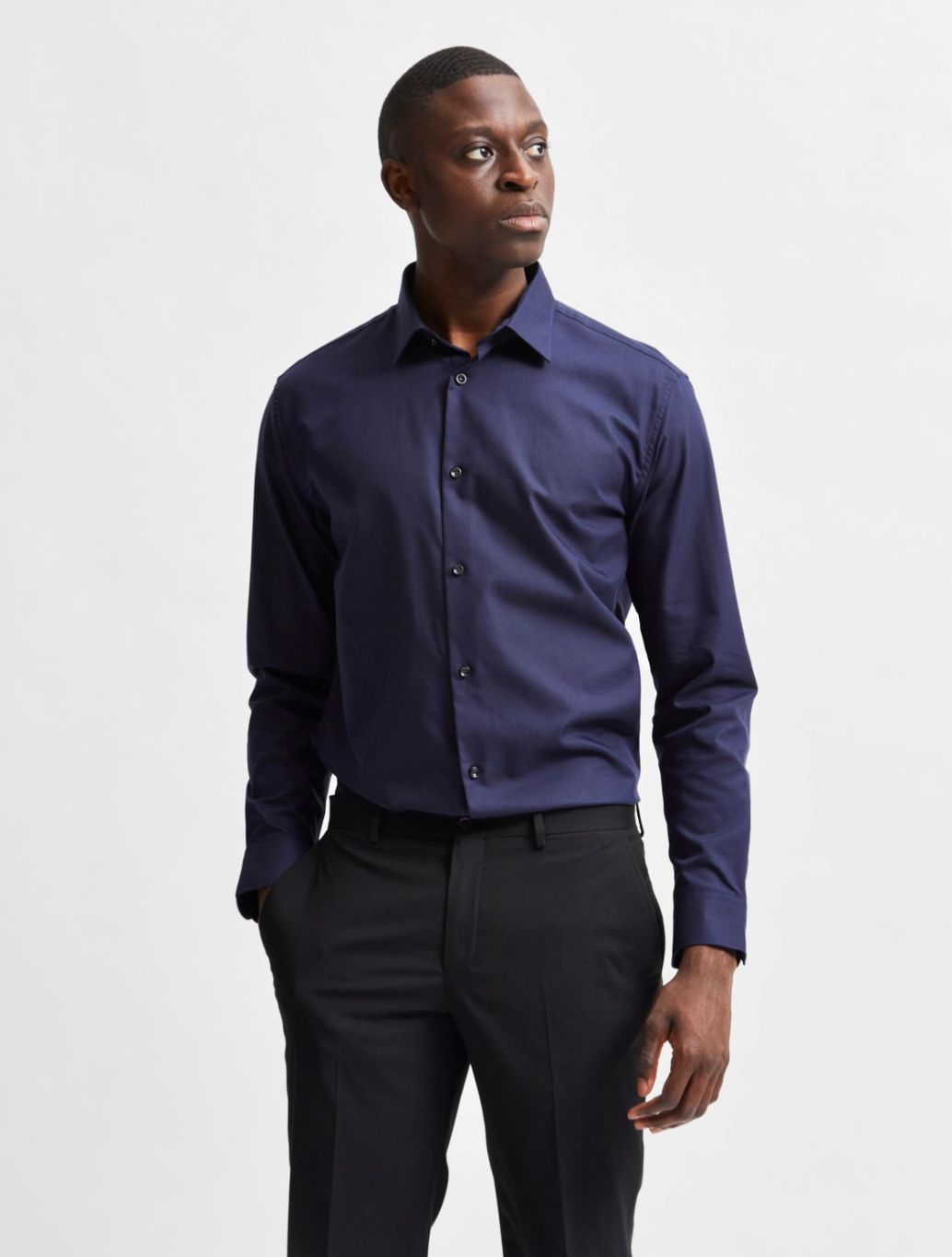 Selected - Ethan Slim Fit Dress Shirt - Navy