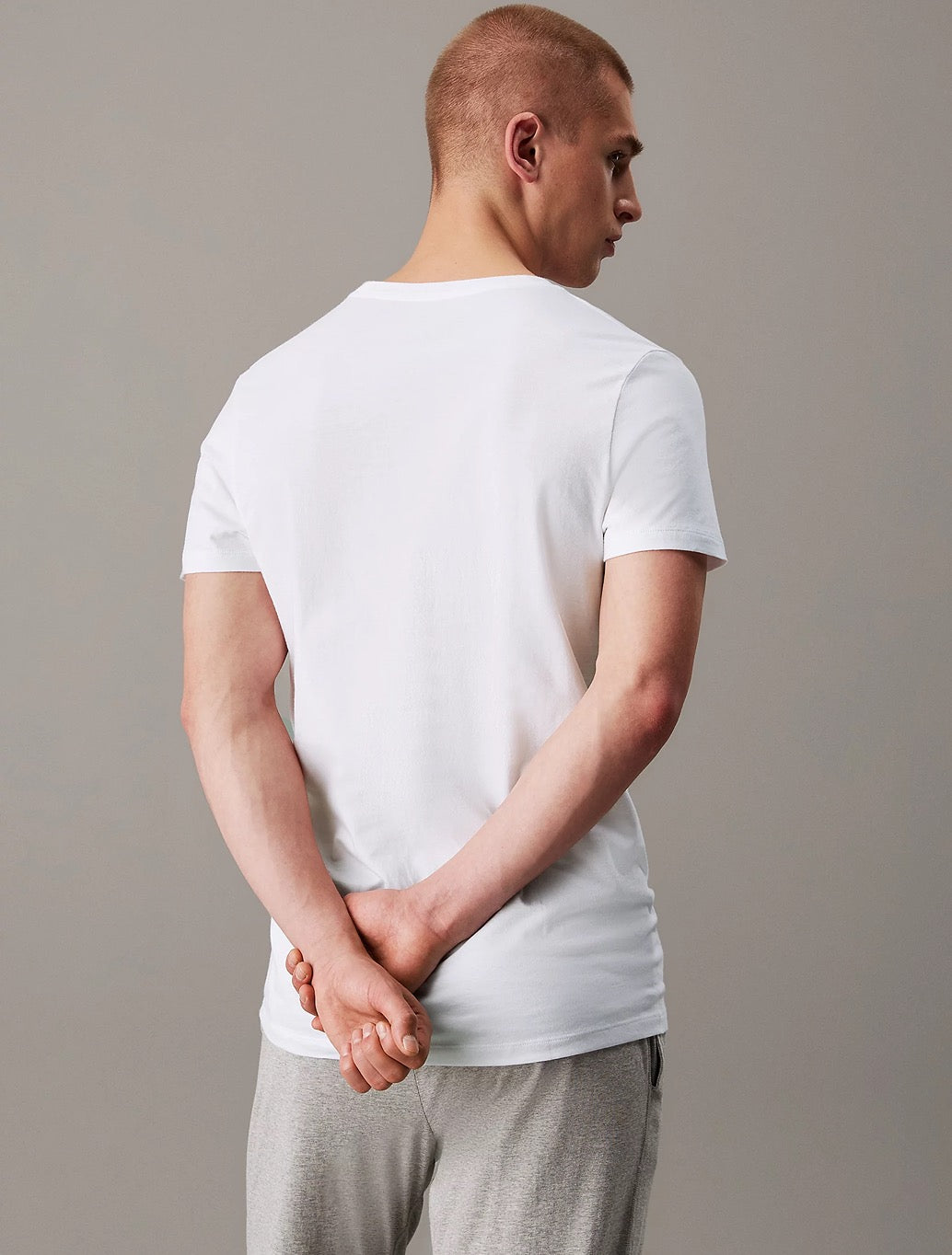 Calvin Klein 3 Pack T-Shirt in Mix (White/Grey/Blue)