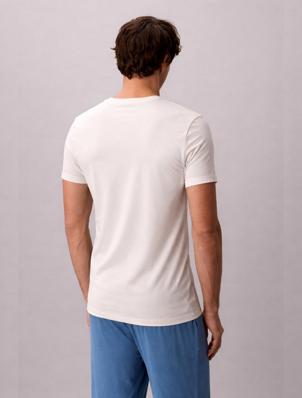 Calvin Klein 3 Pack T-Shirt in Mix (Off White/Teal/Navy)