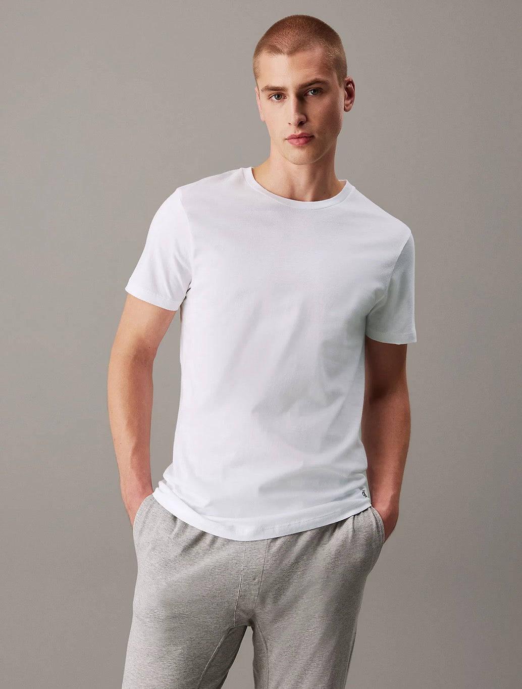 Calvin Klein 3 Pack T-Shirt in Mix (White/Grey/Blue)