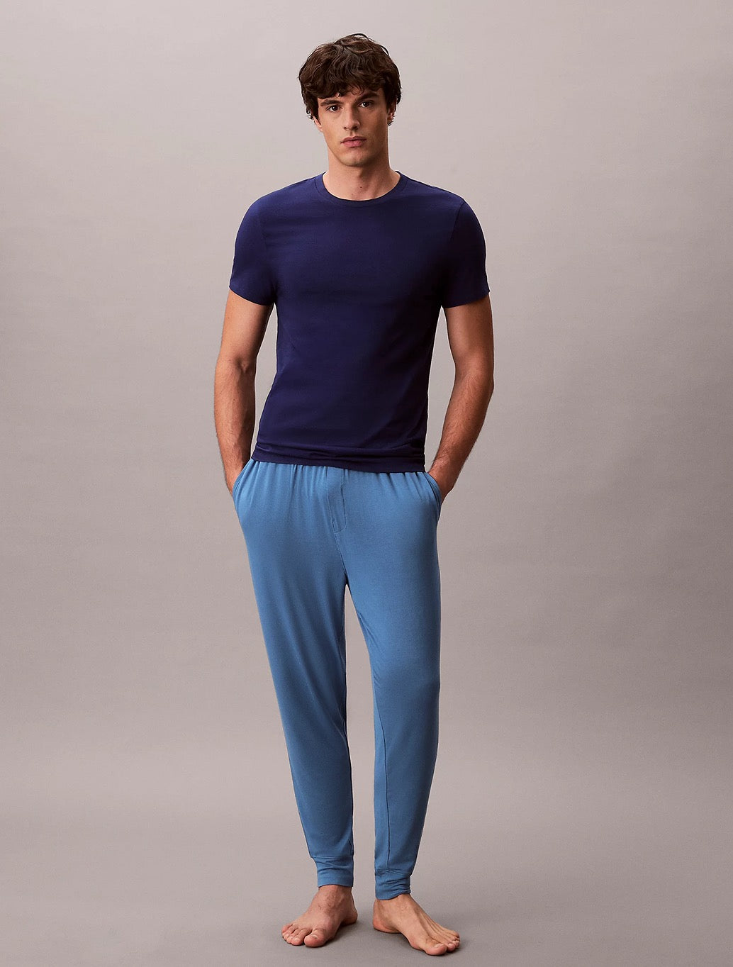 Calvin Klein 3 Pack T-Shirt in Mix (Off White/Teal/Navy)