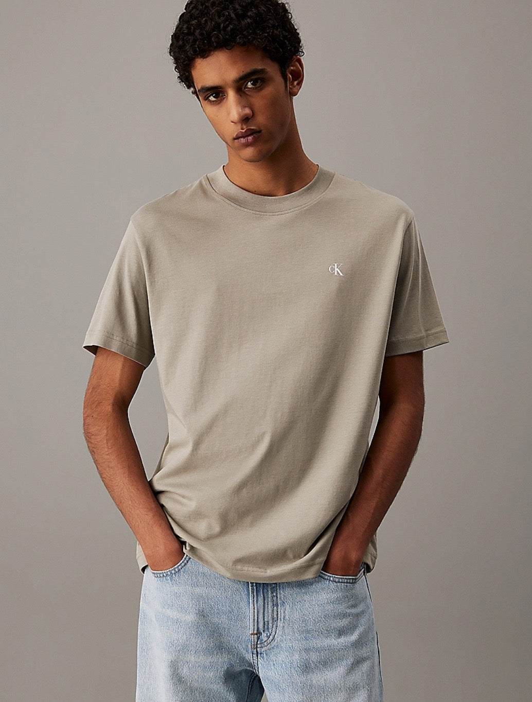 Calvin Klein - Painted Back Print T-Shirt - Sand