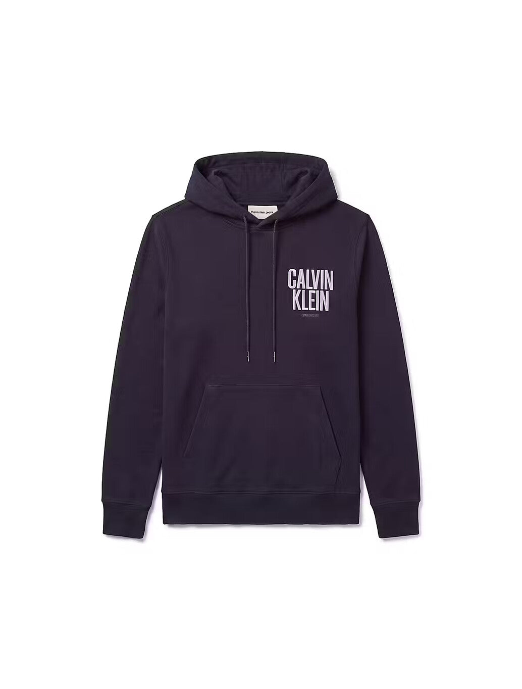 Calvin Klein Bold Logo Fleece Hoody in Dark Sapphire