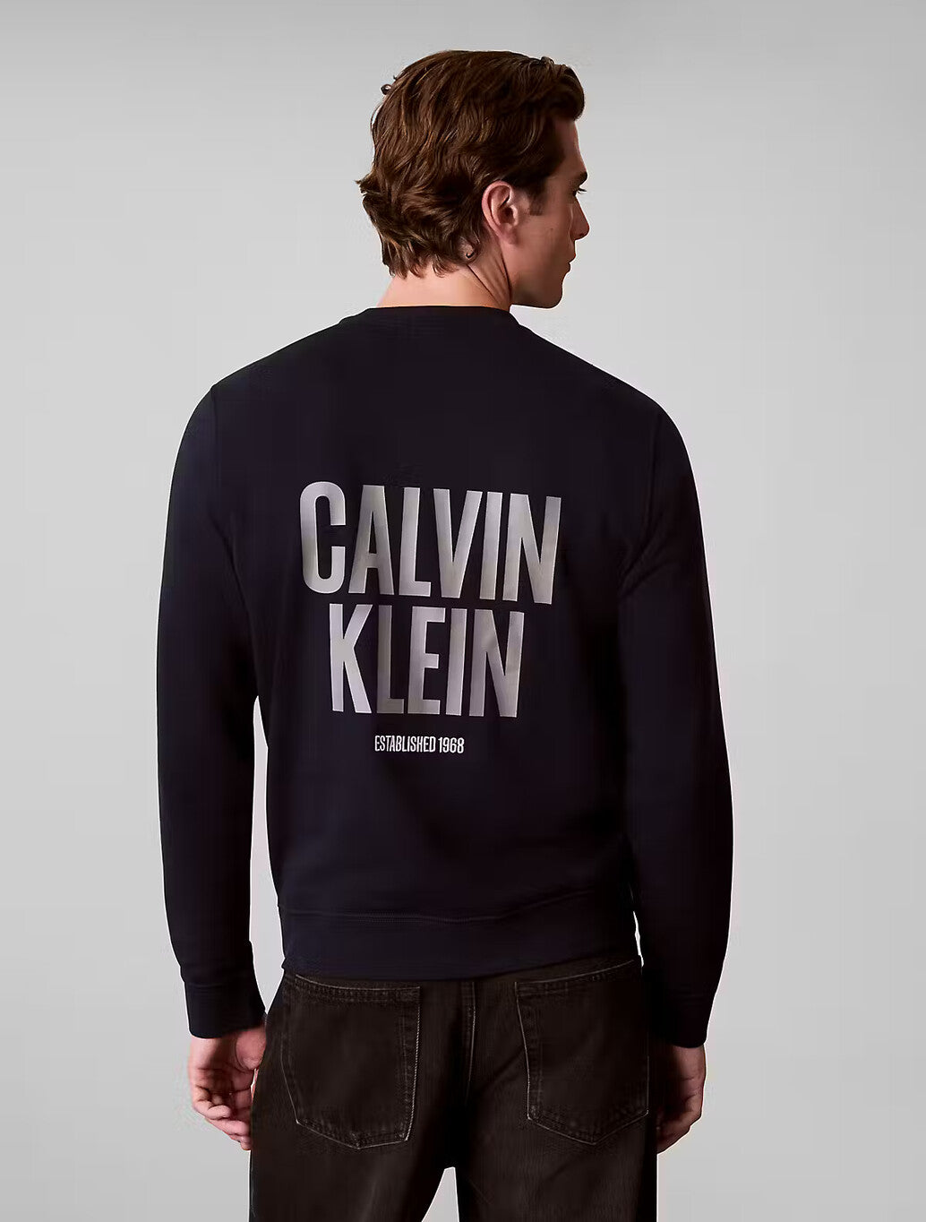 Calvin Klein Bold Logo Crew Neck Sweatshirt in Dark Sapphire