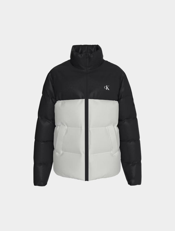 Calvin Klein - Colour Block Puffer Jacket - Black/White