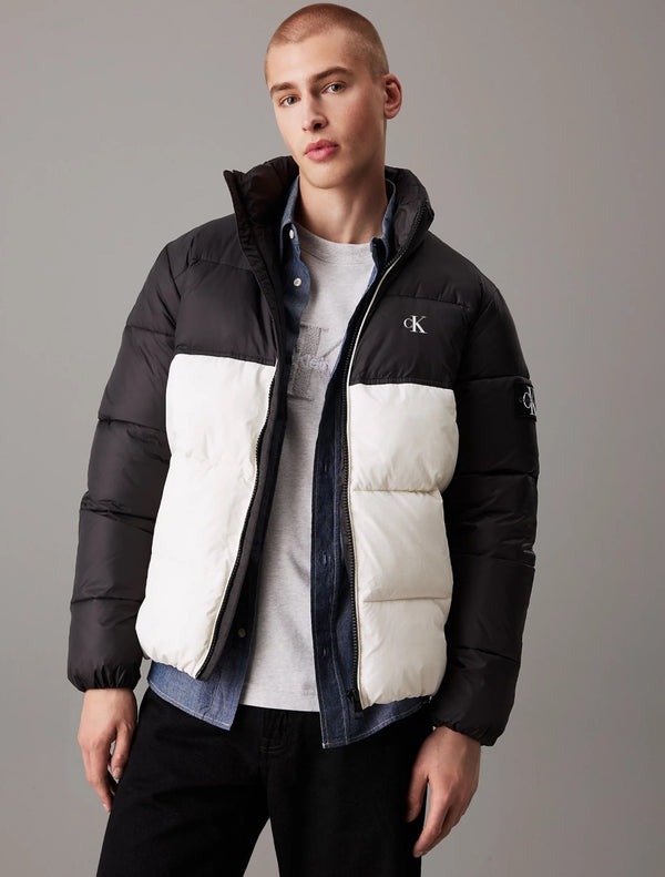 Calvin Klein - Colour Block Puffer Jacket - Black/White