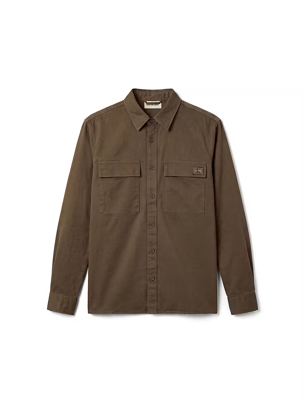 Calvin Klein Comfort Cotton Utility Overshirt in Olive Night
