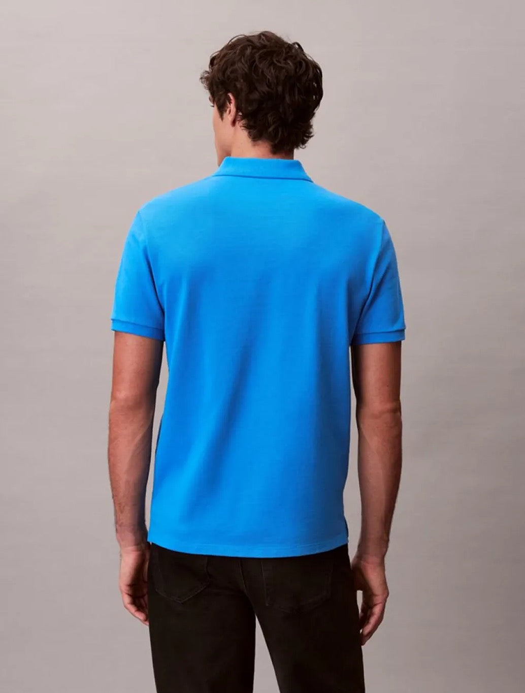 Calvin Klein Cotton Pique Classic Polo Shirt in Blue