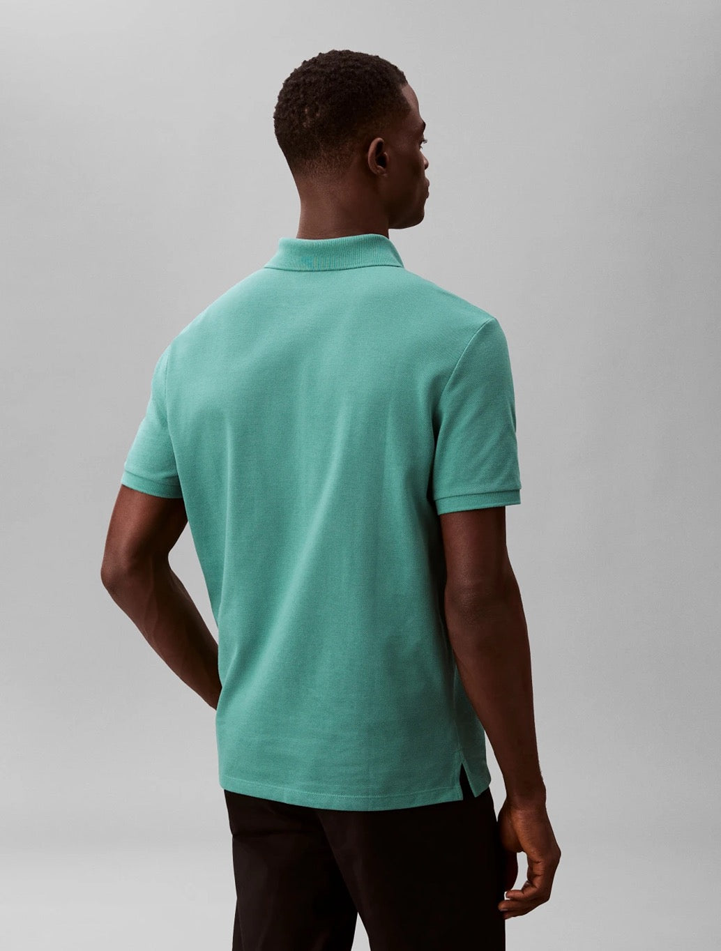 Calvin Klein Cotton Pique Classic Polo Shirt in Green