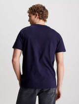 Calvin Klein - Cotton Small Monogram Logo T-Shirt - Navy