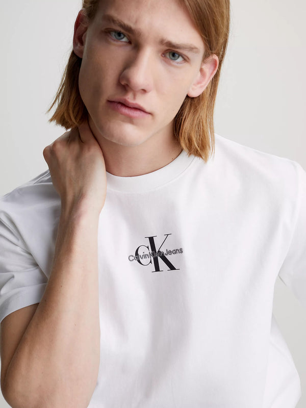 Calvin Klein - Cotton Small Monogram Logo T-Shirt - White