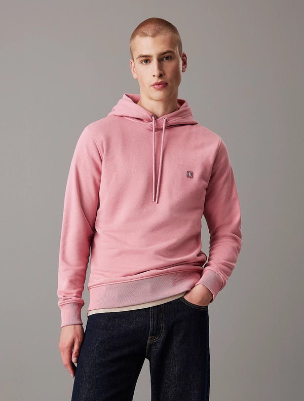 Calvin Klein - Cotton Terry Badge Hoodie - Rose