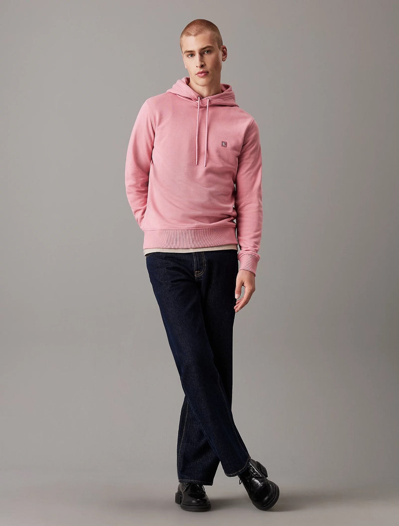 Calvin Klein - Cotton Terry Badge Hoodie - Rose