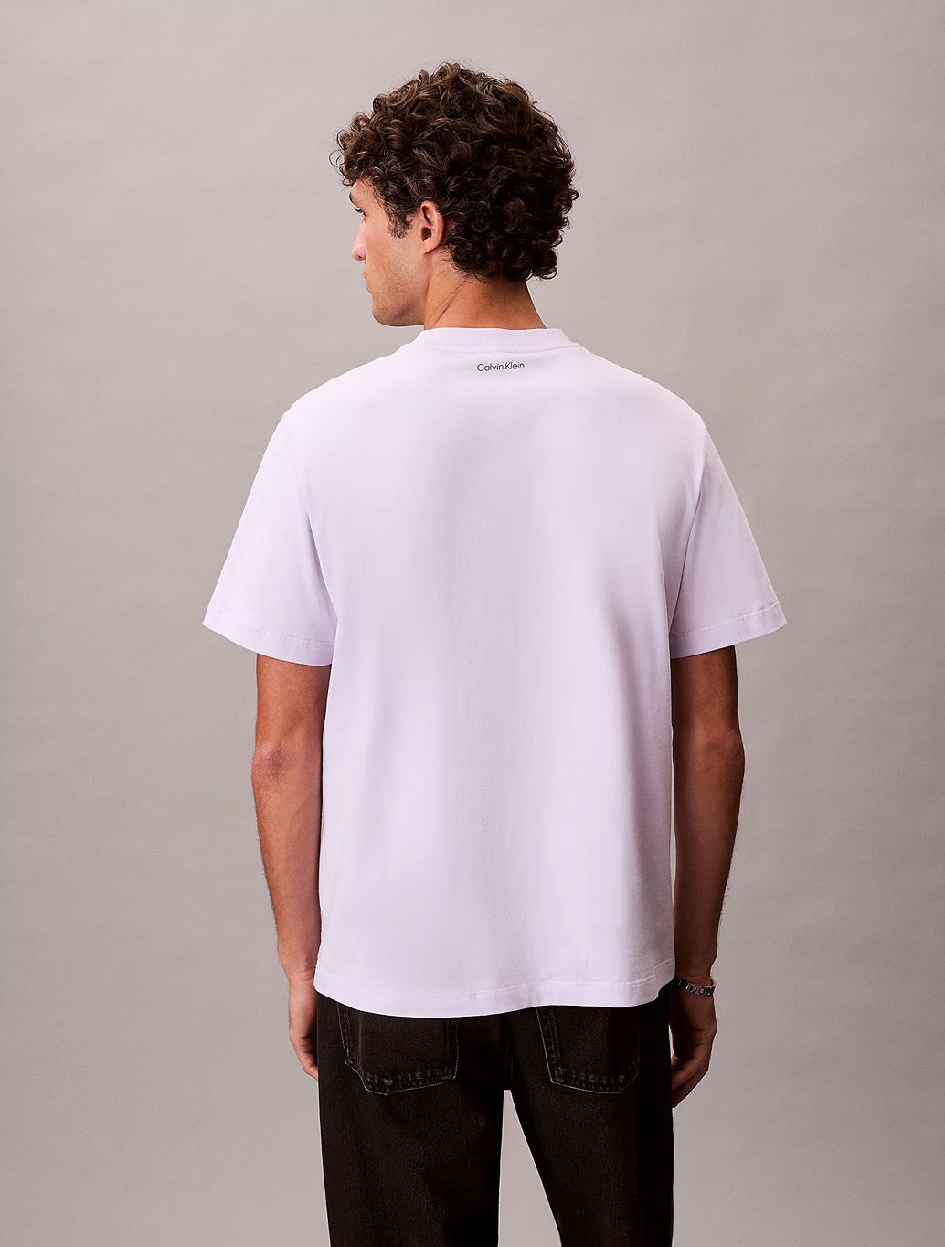 Calvin Klein Embroidered Logo T-Shirt - Lavender