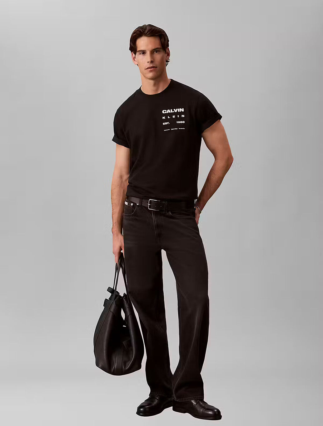 Calvin Klein Forest Back Print T-Shirt in Black