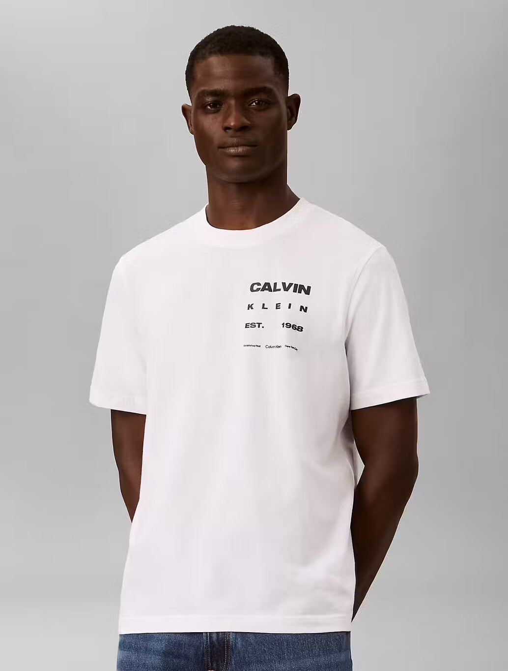 Calvin Klein Forest Back Print T-Shirt in White
