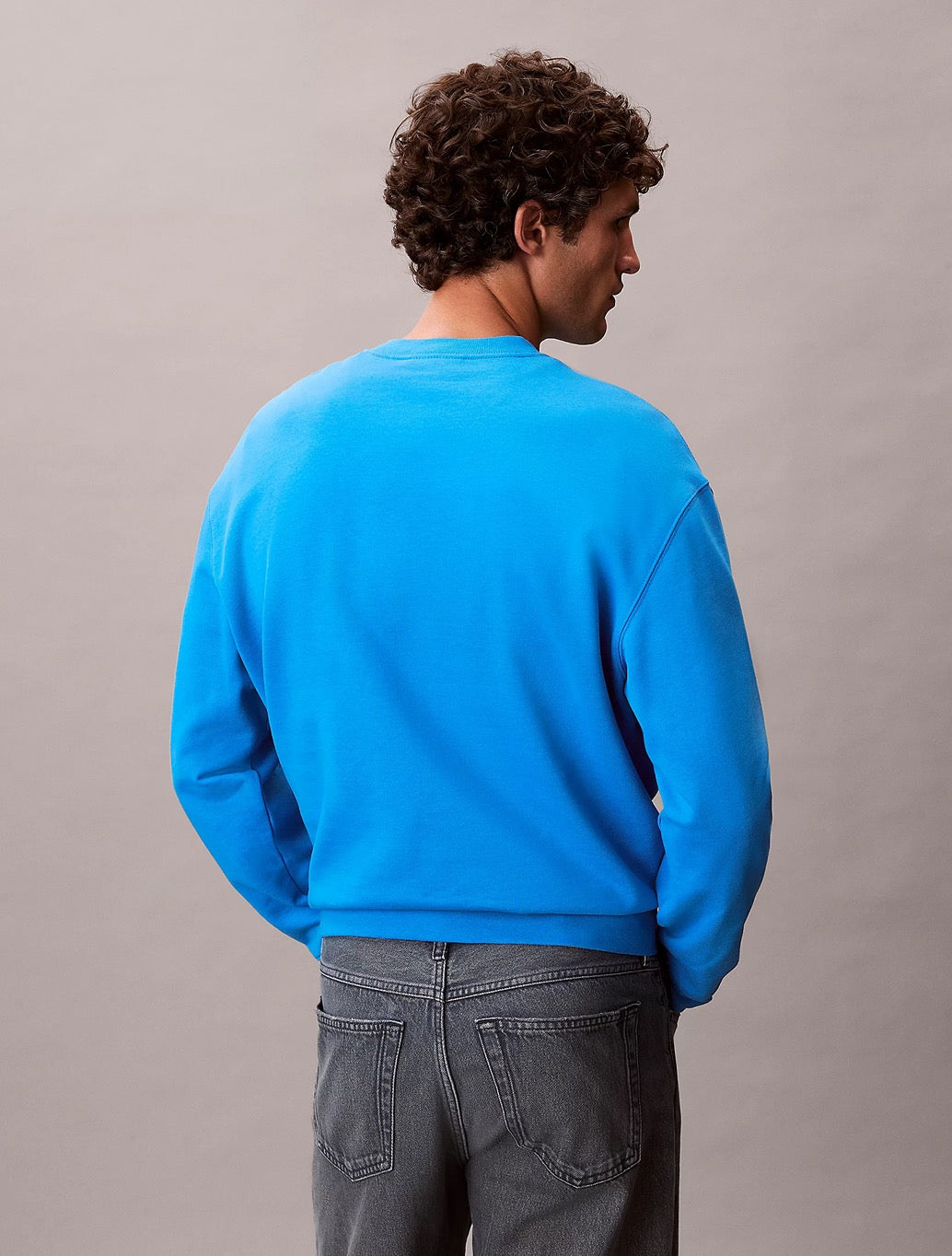 Calvin Klein Logo Terry Sweatshirt - Blue