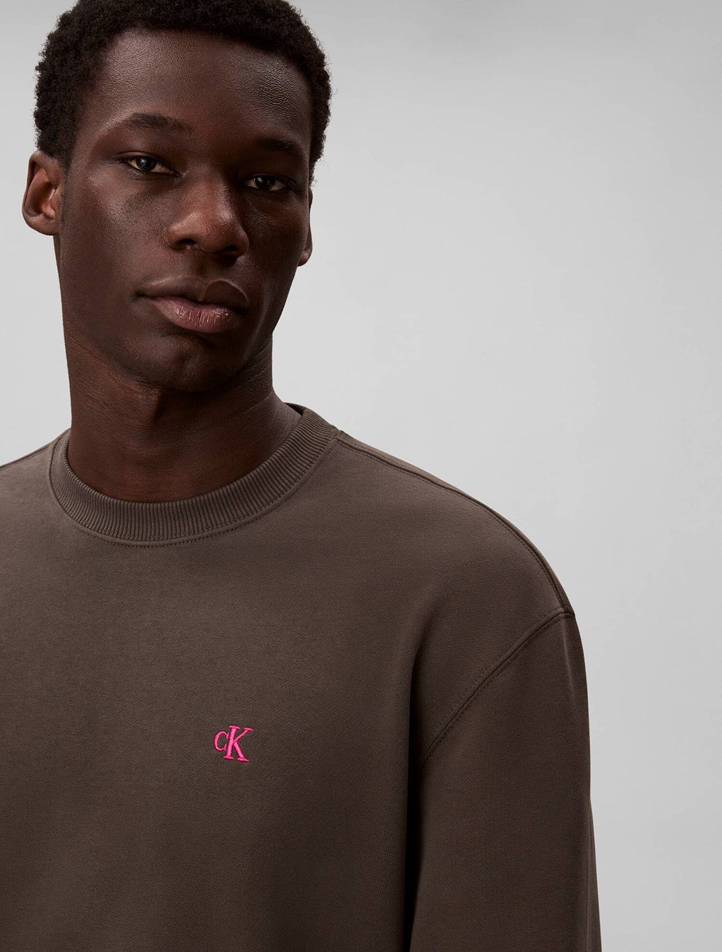 Calvin Klein - Micro Monogram Crew Sweatshirt - Dark Grey