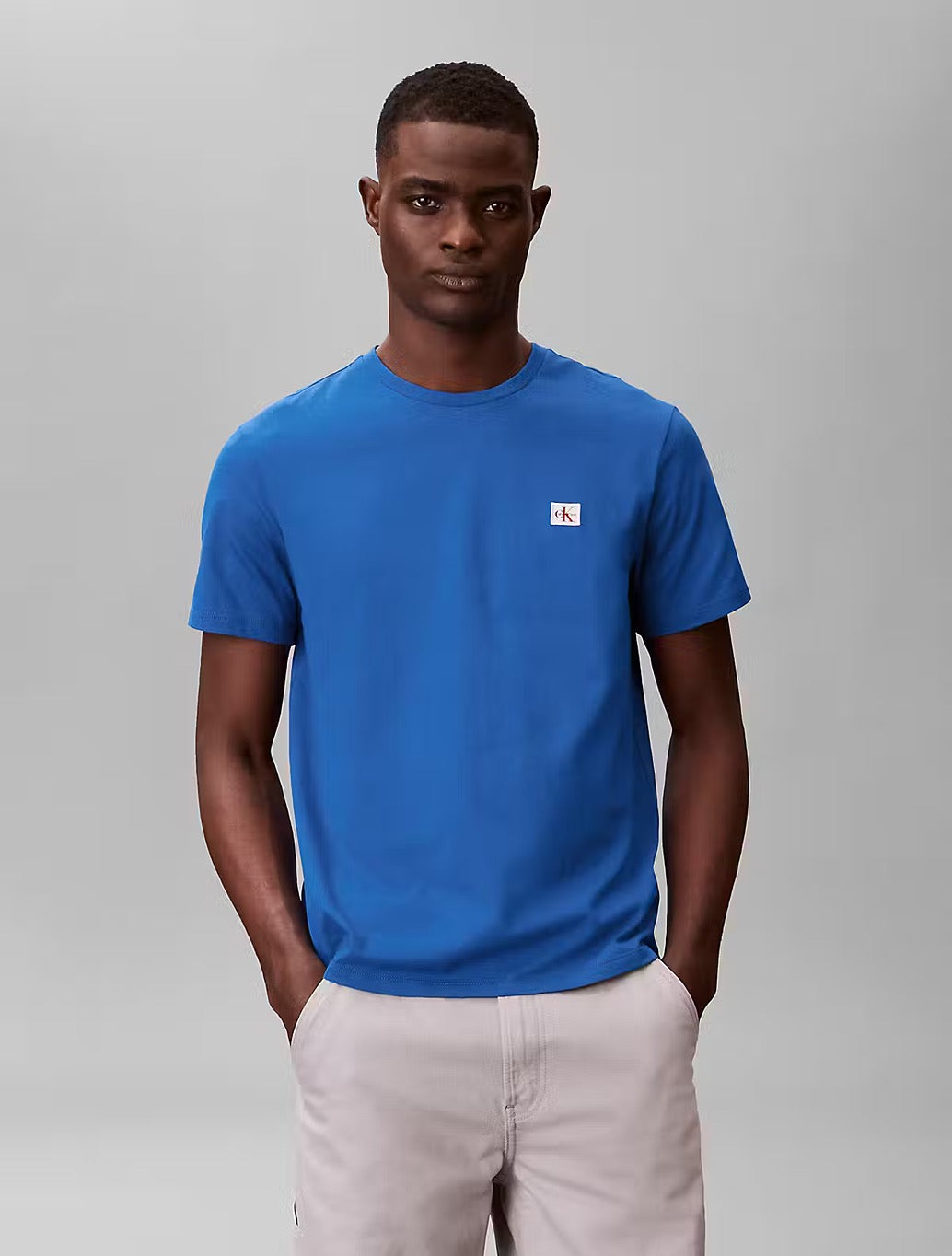 Calvin Klein Monogram Badge T-Shirt - Blue