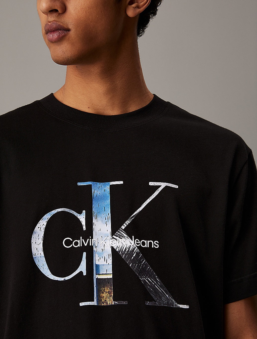 Calvin Klein - Monogram Photo Print T-Shirt - Black