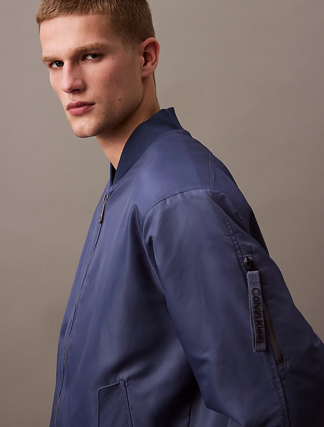 Calvin Klein - Hero Nylon Bomber Jacket - Blue