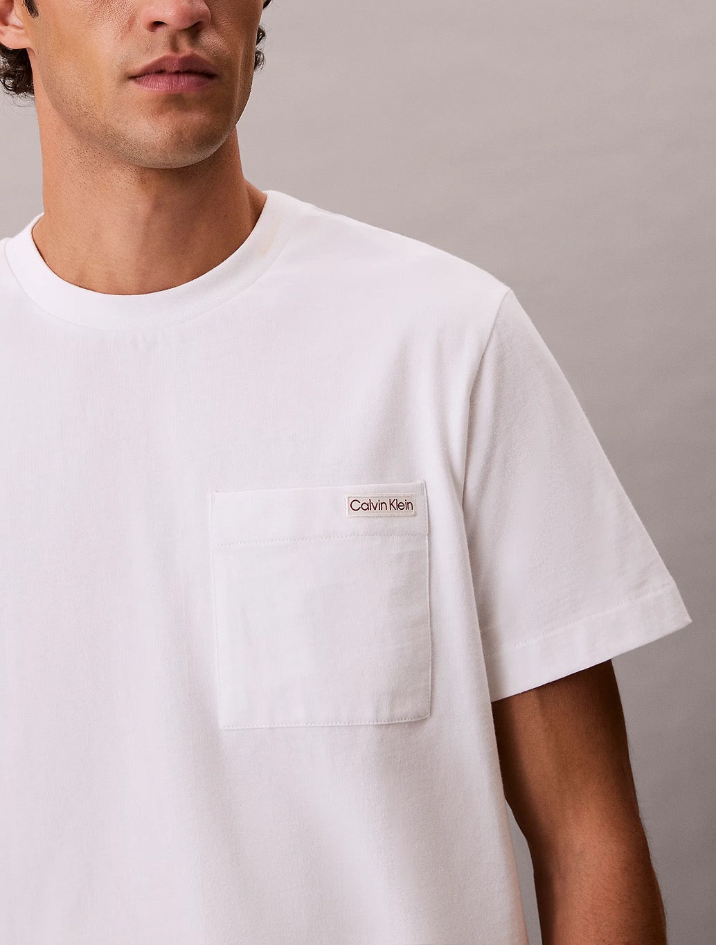 Calvin Klein Pocket Logo T-Shirt in White