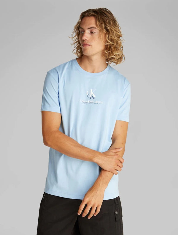 Calvin Klein - Shadow Drop Logo T-Shirt - Light Blue