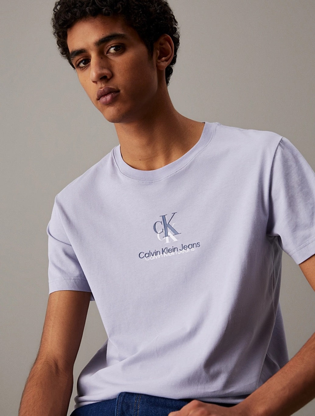 Calvin Klein - Shadow Drop Logo T-Shirt - Light Purple