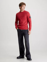 Calvin Klein - Slim Long Sleeve Waffle T-Shirt - Red