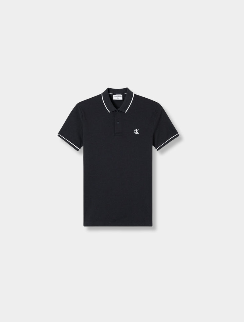 Calvin Klein - Tipping Slim Polo Shirt - Black