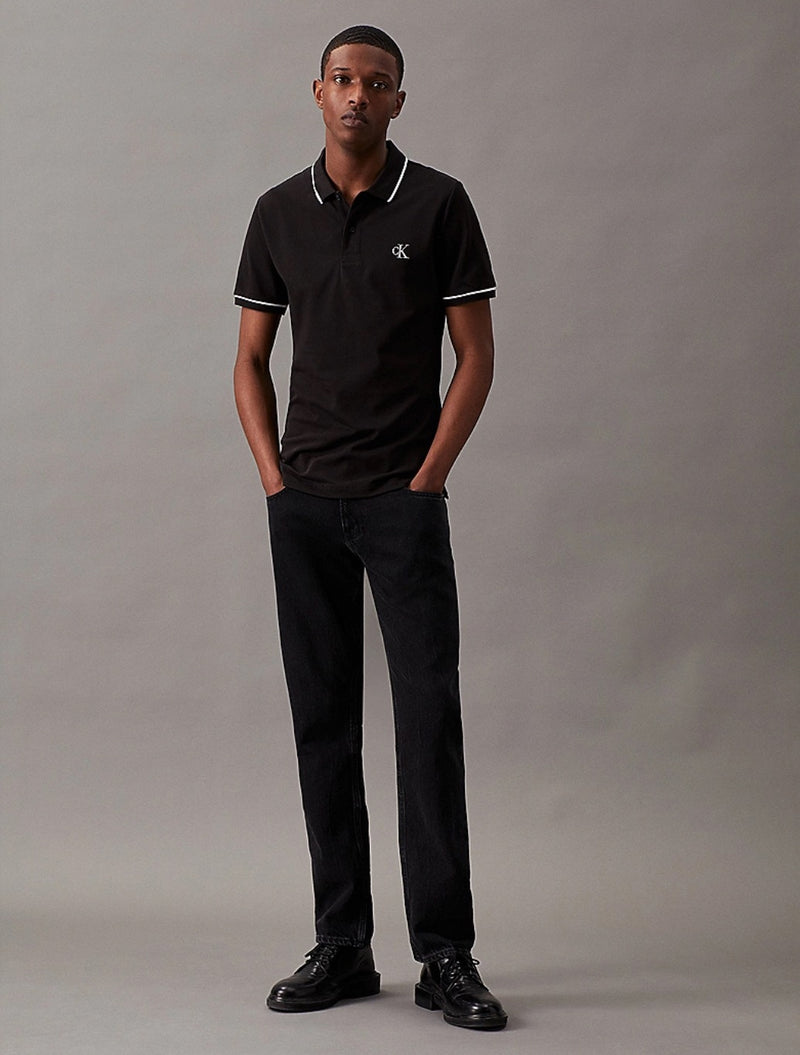 Calvin Klein - Tipping Slim Polo Shirt - Black