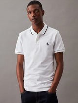 Calvin Klein - Tipping Slim Polo Shirt - White